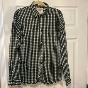 Green Checkered Abercrombie Button Up